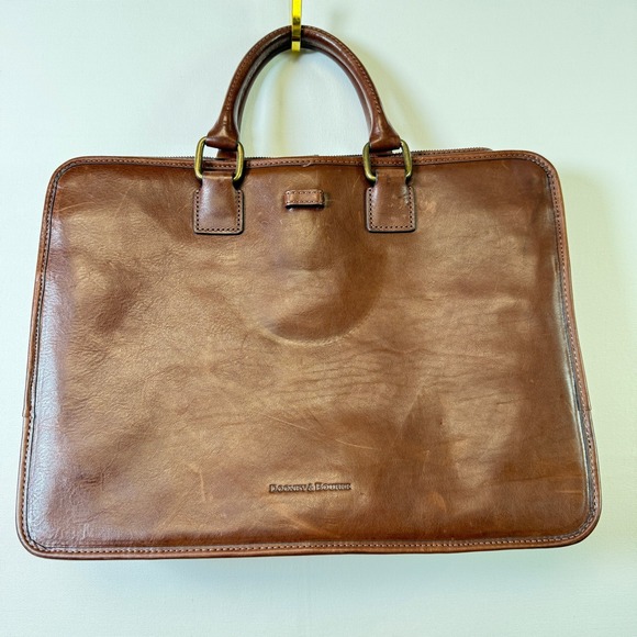 Dooney & Bourke Other - DOONEY & BOURKE Brown Florentine Vacchetta Leather Briefcase Large